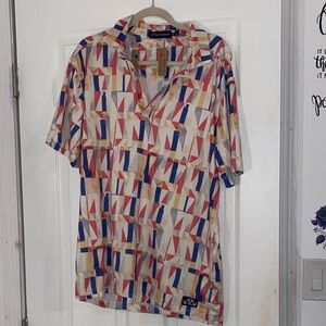 Anchor2anchor Men's Geometric Pattern Shirt